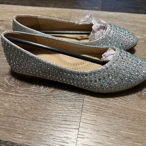 Lucky Top - Glitter Slip On Dress Shoes - Silver